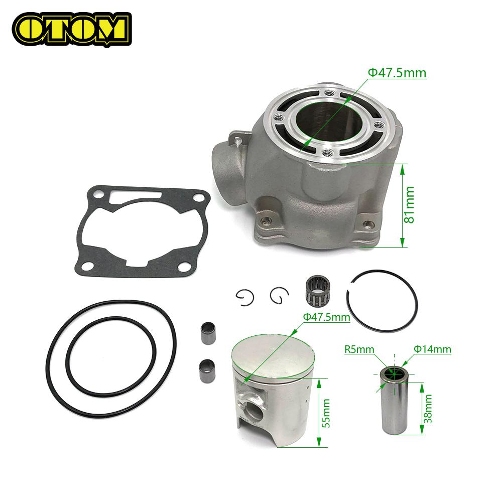 For YAMAHA Motorcycle 47.5mm Cylinder Block Piston Pin Upper Lower Head Gasket Rubber O-Ring YZ80 YZ85 Pit Dirt Bike Accessories