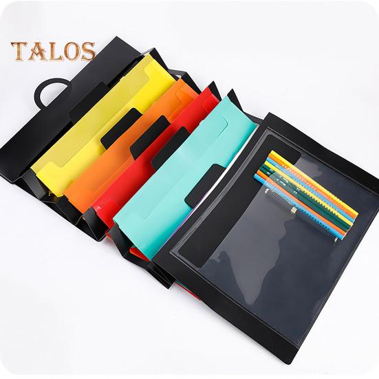 Závěsný organizér pořadačů se 6 velkými kapsami Přenosný skládací prostorově úsporný nástěnný držák pořadačů Držák na dokumenty duhové barvy