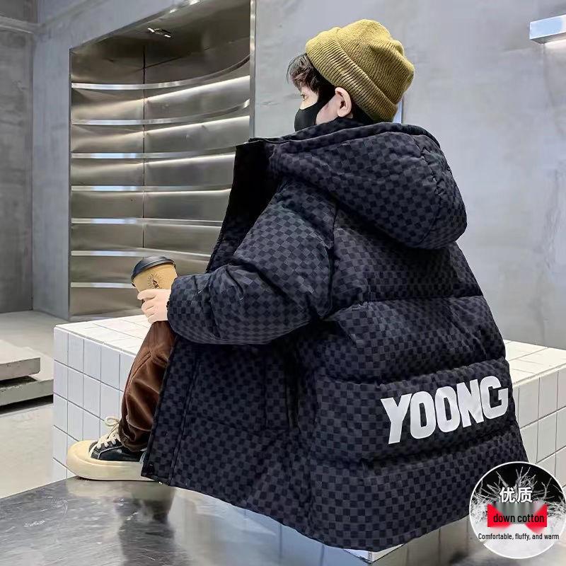 Boys' 2025 Thick Winter Down Coat - Fashionable Cotton-Padded Jacket for Older Children