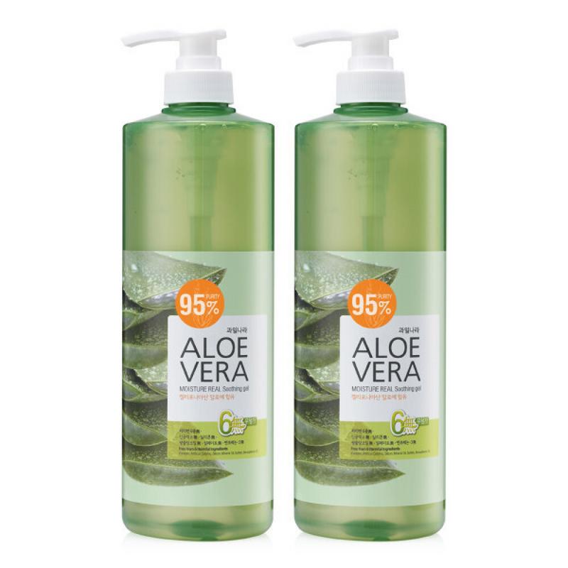 Aloe Soothing Gel 1000ml 2 Pcs Large Size Moisturizing Cream Soothing + Hydrating, 1L