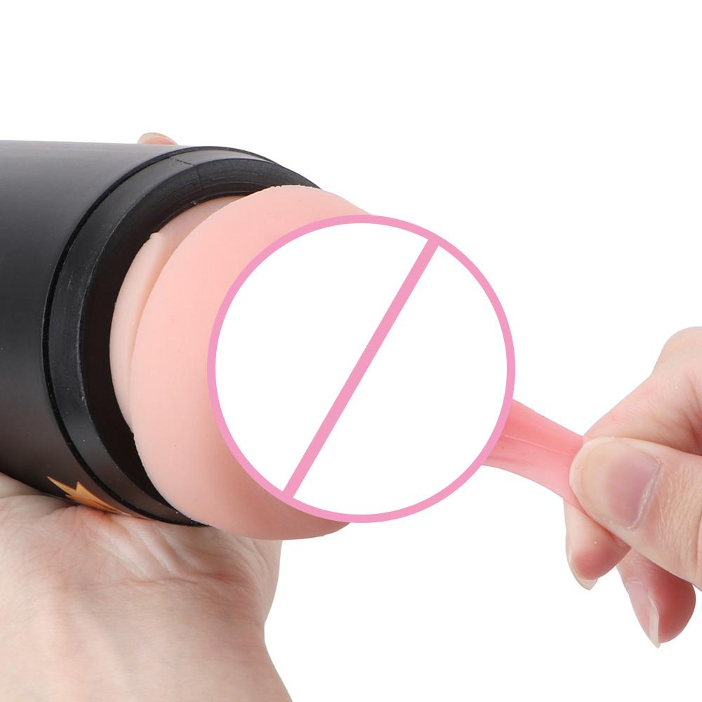 Manual Male Masturbator Soft Ora Pussy Real Vagina Portable Beer Bottle Sex Toys for Men Gift Erotic Adult Toy Sex Machine