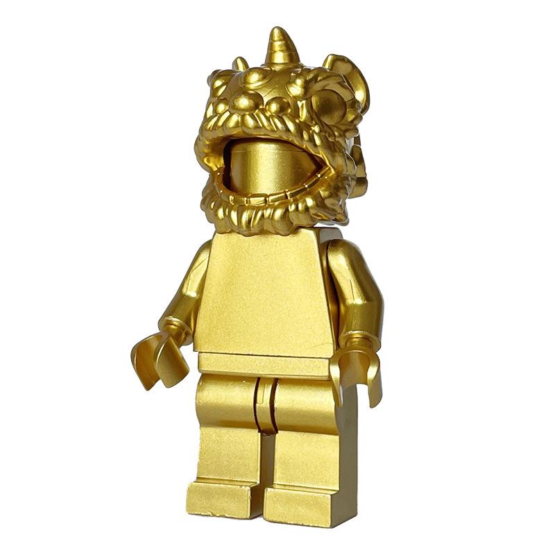 2025 Строительный блок Кукла Guochao Дракон и Лев Китайский Новый год Танец Дракона и Льва Строительный блок