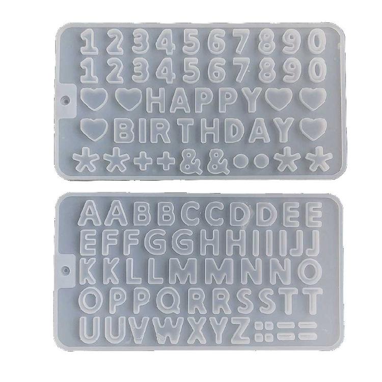 Handmade English Letters Silicone Mould DIY Crafts Polymer Clay UV Epoxy Mold
