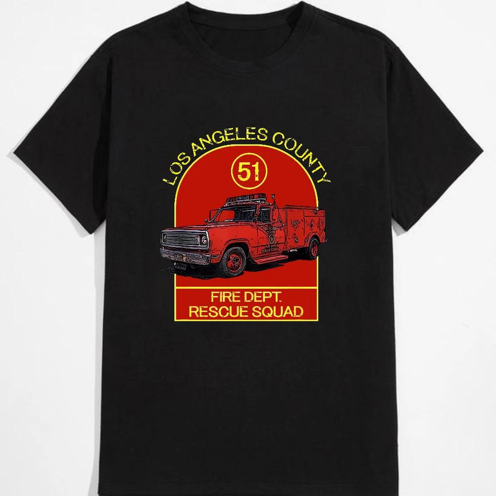 New los angeles county 51 truck fire department rescue squad tshirt S
