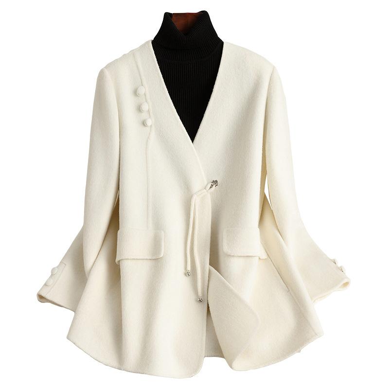Double-sided Wool Coat Women's Autumn and Winter New Design Short Small Woolen Coat