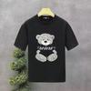 Men's Summer 2023 Cartoon Bear Embroidered Round-Neck T-Shirt, Short-Sleeved and Stylish