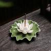 Flower Statue Ceramic Incense Insert Holder Heat-resistant Aromatherapy Burner  Yoga