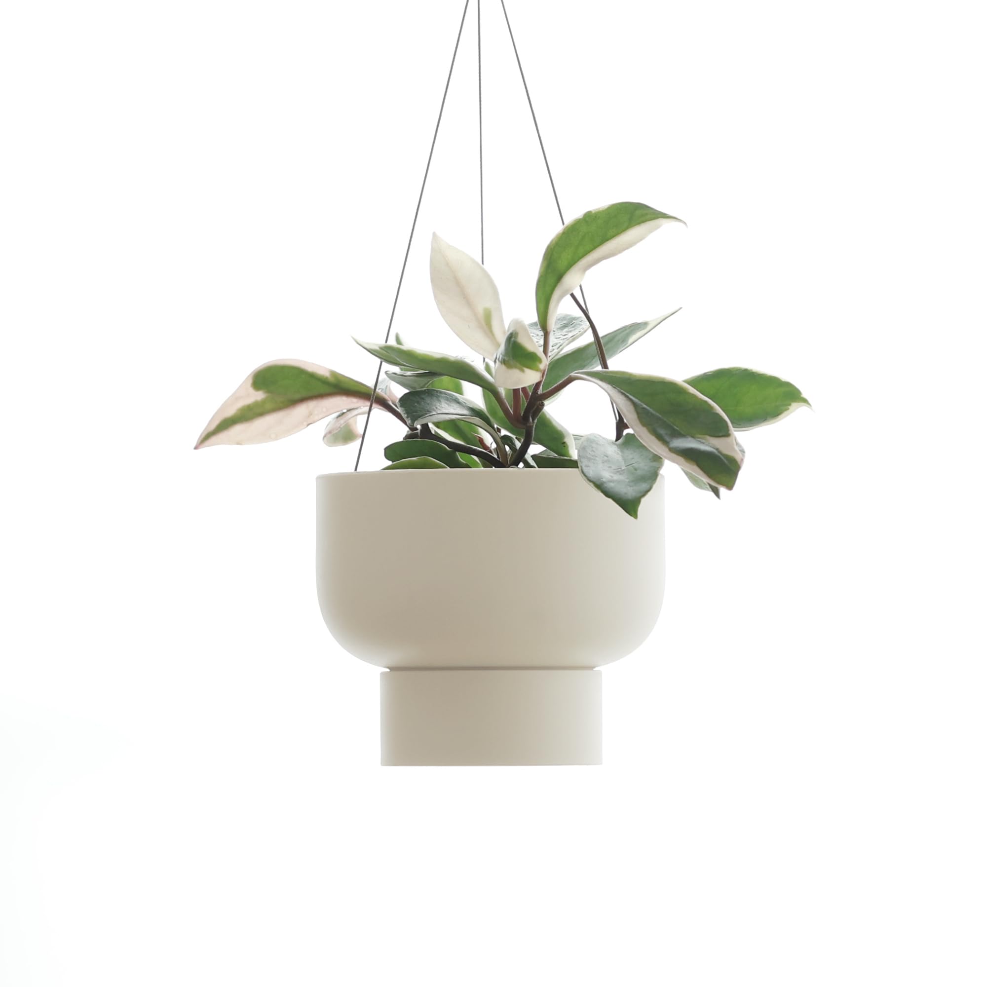 

marna Hanging Plant Pot (155mm) with Adjustable Height for Easy Drainage of Water, Sand Beige, S508BE