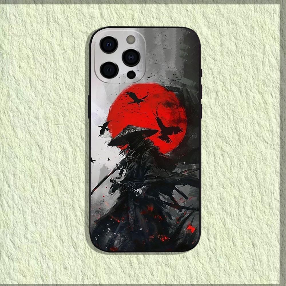 

Japanese Bushido Samurai Phone Case For iPhone 16,15,14,13,12,11,Pro,X,XS,Max,XR,Plus,Mini Soft Black Cover iPhone12mini