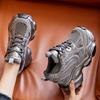 Women's 12cm Breathable Mesh Platform Sneakers A8935 - Casual Sports Shoes In Small Sizes
