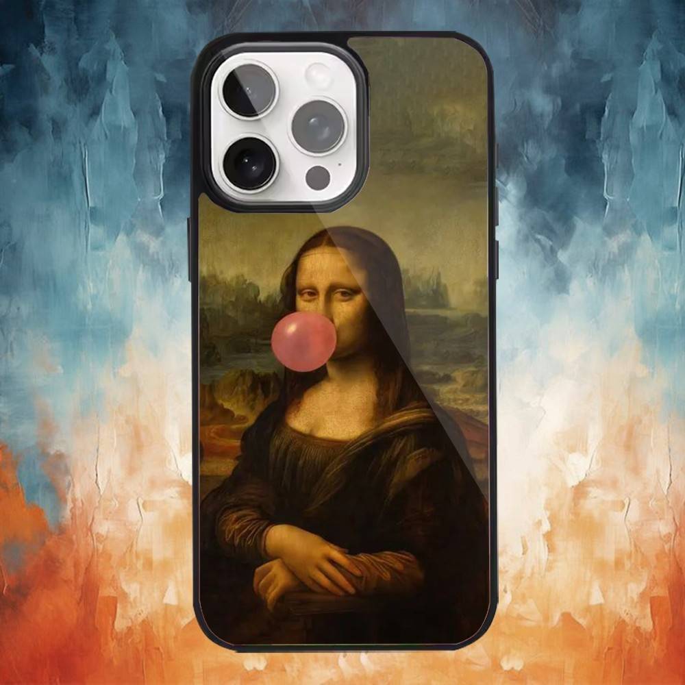 

Aesthetic David Mona Lisa Phone Case For iPhone 17 16 15 14 13 12 Pro Max Plus for Magsafe Mirror Wireless Magnetic Cover iPhone17