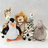 6 Pcs/set  Animation Film Madagascar Plush Toys Cartoon Lion Giraffe Penguin Zebra Hippo Lemur Dolls Kids Baby Birthday Gifts