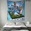 Forever MCFC BlueWall Hanging Printed Fabric Blanket Decorative Tapestries for Bedroom Living Room Home Decor