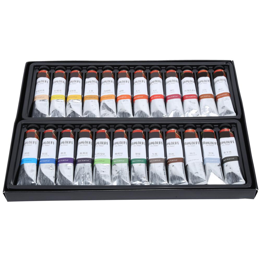 24Pcs Pigment 20ML Aquarell Paste Farbe Tube Farbe Tinte Anfänger Boxed Kunst Liefert
