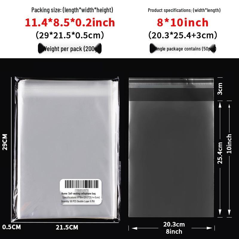 Clear Self-Adhesive OPP Bag for Candy, Snack, or Bread Packaging