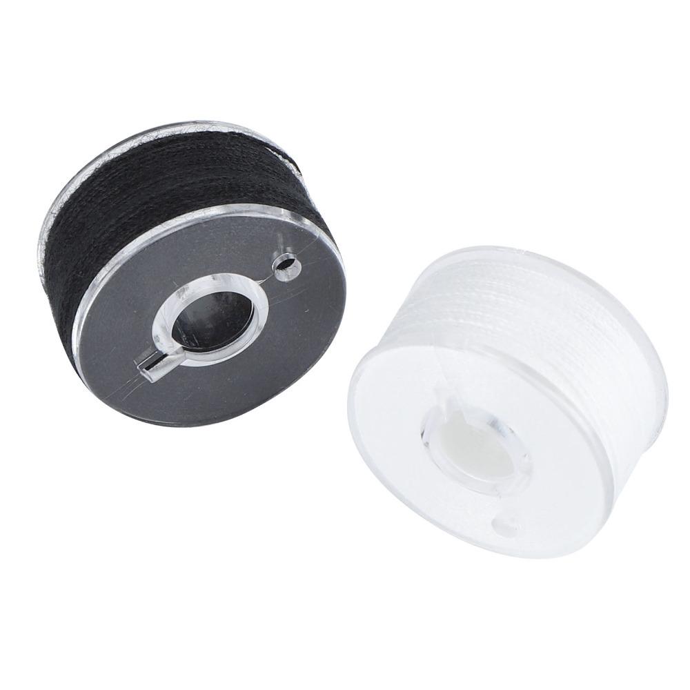 36pcs Transparent Prewound Bobbins Set Size A Plastic Bobbin Case Bobbins Box Set For Embroidery