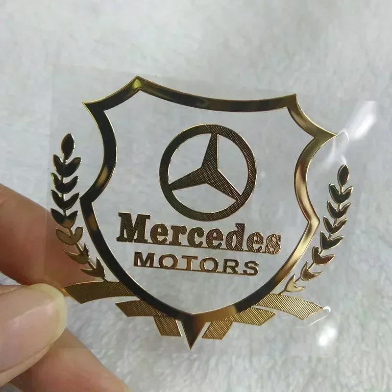 2pcs Metal emblem Auto Decor Decals Car Window Wiper Stickers For Mercedes Benz AMG C260l GLC CLE GLC GLA GLK W204 W205 W211 OF8