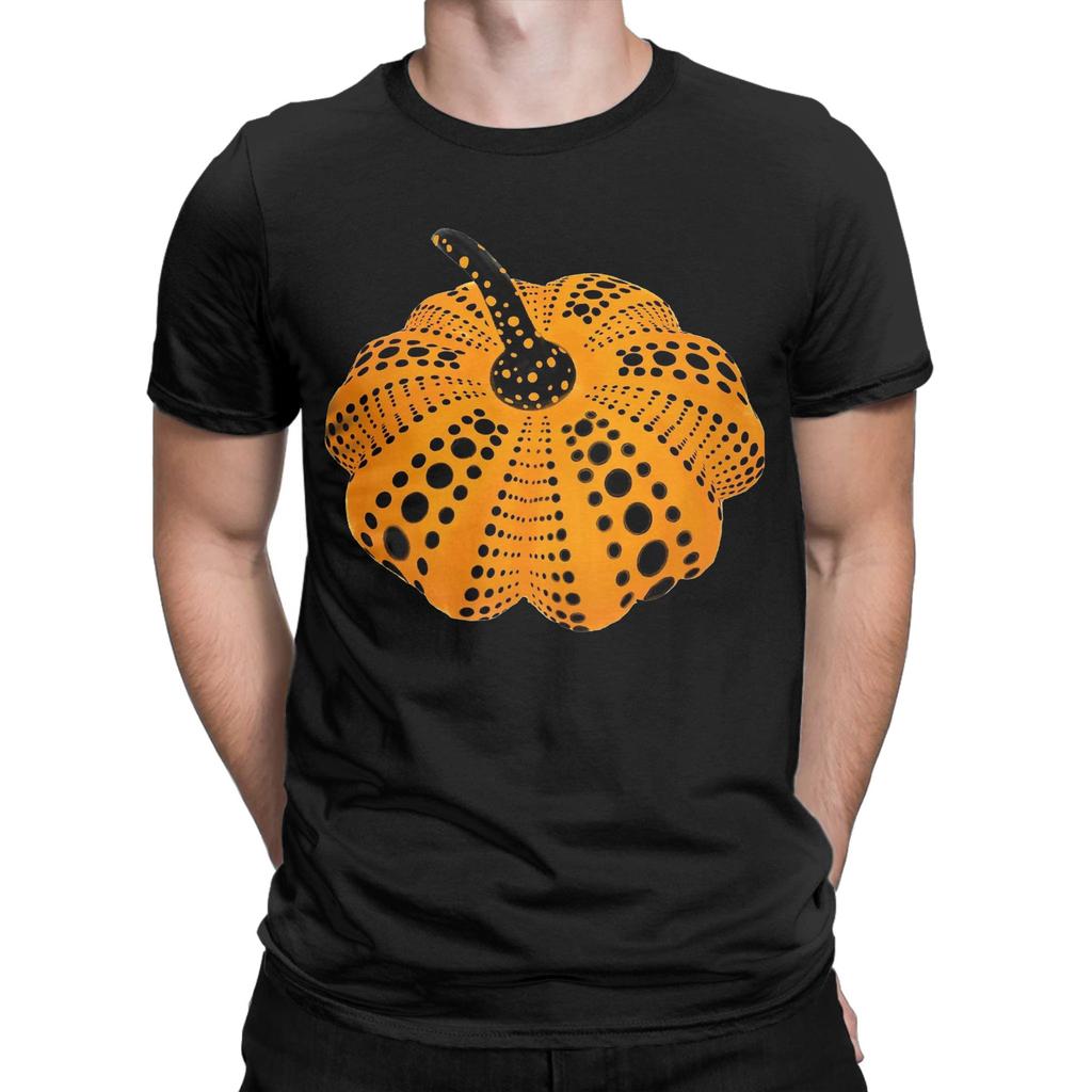 Yayoi KKusama Men T Shirt Novelty Tee Shirt Short Sleeve Crewneck TShirts Cotton Birthday Present Clothing