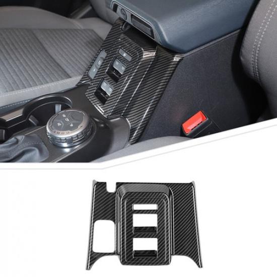 Carbon Fiber Window Lift Switch Button Panel Cover Frame for Ford Bronco -23