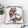 Prima di tutto SONO UN DELIZIOSO Divertente Procione Federe Cuscino Stuff Stampato Copricuscino Regalo Copricuscino Decorativo Sedia Multi-Taglia