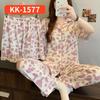 Cute Cartoon Rabbit Summer Pajama Set: Soft, Wrinkled Fabric, Short-Sleeved, Three-Piece Home Wear