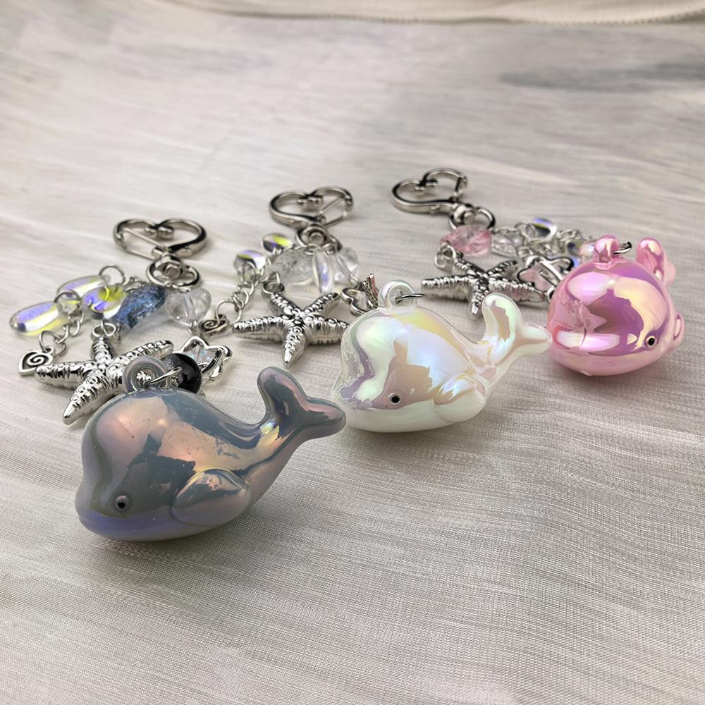 Y2K Whale Shell Starfish Lanyard Phone Charms Ins Style Beaded Keychain Mobile Phone Camera Charms for Girl Gifts