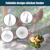 Hanging Chicken Feeder Large Poultry Vegetable Fruits Feeding Basket with Hanging Chain Veggie Treat Ball for Chicken Coop Accessories