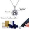 D Color 3ct Moissanite Diamond Pendant Necklace 925 Sterling Sliver Round Shape Necklaces Wedding Bridal Fine Jewelry For Women