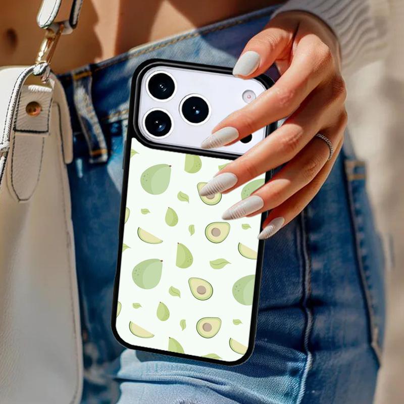 Lovely Avocado Phone Case For iPhone 17 Air 14 15 13 12 Max Cover For Apple 16e 11 Pro Max Plus Coque