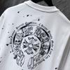 8735 CHROME HEARTS Léto 2026 Nové Vysoce Kvalitní Bavlna Kulatý Výstřih Volné Velký Rozměr Pánské a Dámské Tričko Pár Tričko