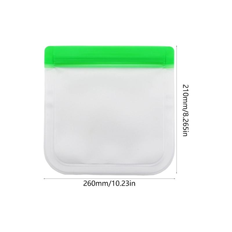 10pcs Durable PEVA Freezer Bags Heavy Duty Seal Clear Design Space Saving Food Containers for Homes Kitchen Use
