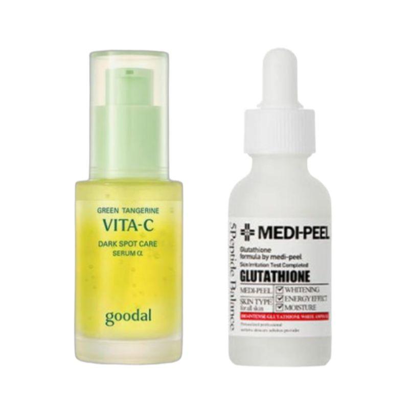 

[Ultra Glow] Vita-Glutathione Brightening Kit – Vita C + Glutathione Luminous Duo (Goodal & Medi-Peel) Serum 30ml + Ampoule 30ml