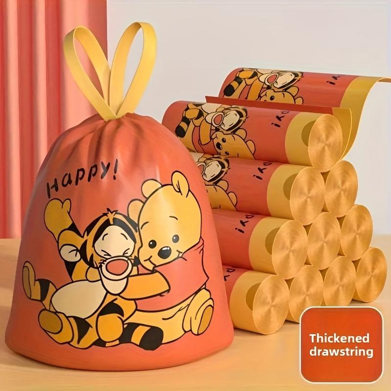 30/60pcs Thickened Tear-Resistant Drawstring Trash Bags, Large Capacity Stylish Creative Carry-On Garbage Bags, Portable Kitchen Cleaning Bags