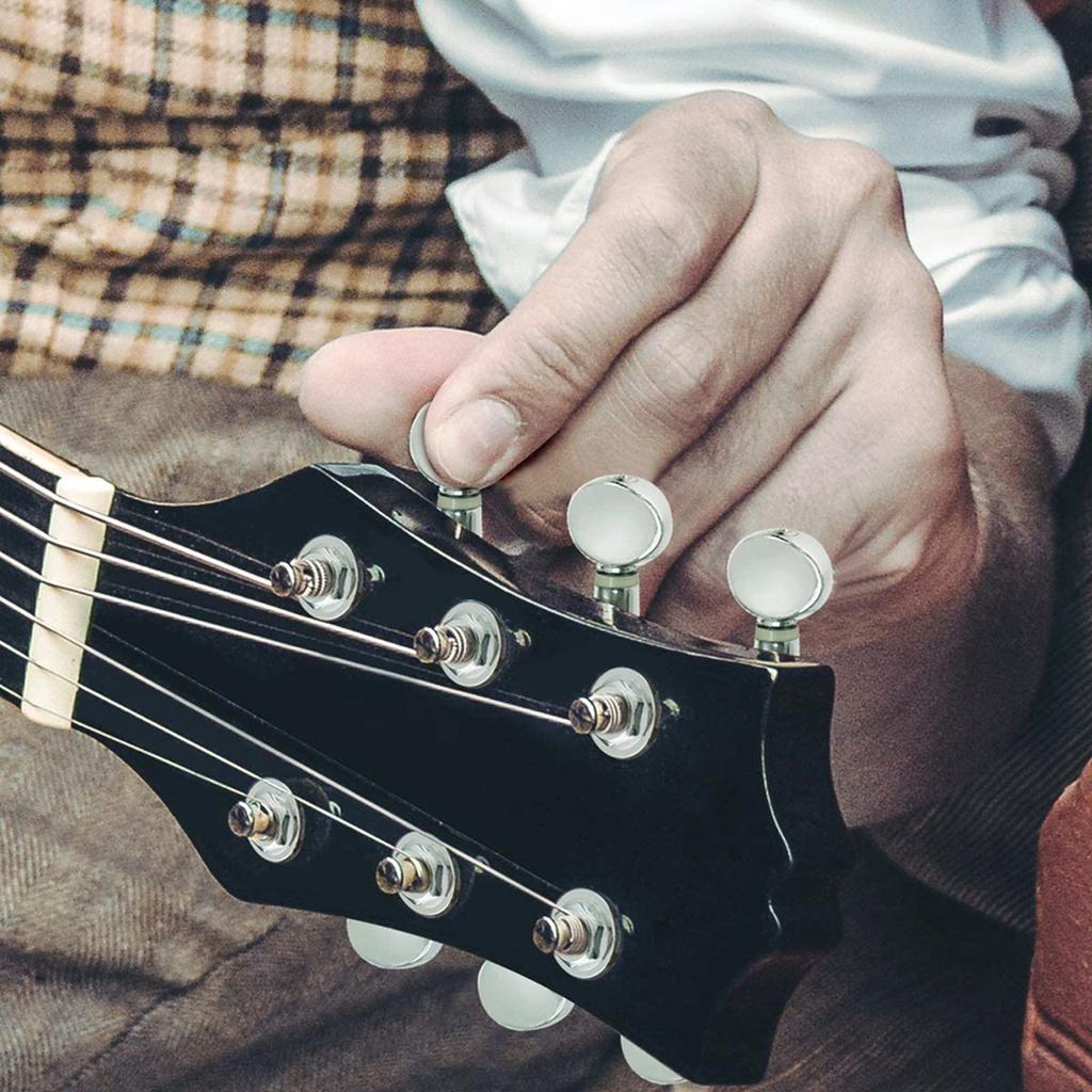 Guitar String Tuning Pegs Tuning Machines Sealed Machine Heads Tuning Keys Oval Button 6 Right for Electric Guitar or