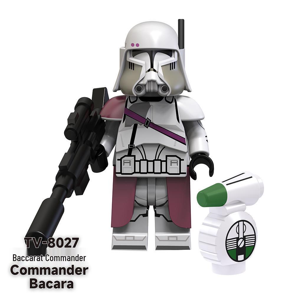 Sci-Fi Series TV6104: Darth 501st Legion Clone Trooper & Rey Building Blocks Figure Toy
