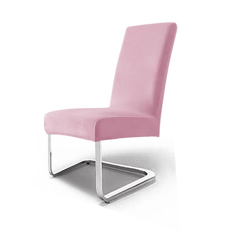 

1pc Velvet Chair Cover for Dining Room Adjustable Wedding Chair Cover Elastic Pure Color Seat Protector for Home Banquet Decor 1pc