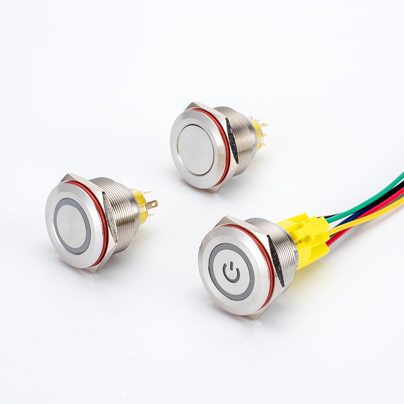 30mm Metal Pushbutton Switch: Self-Reset, Self-Locking, Double Flash Control, Two-Way with Light, Two On/Off Functions