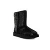 UGG Classic Short Cosmos Sequin Leather Lined Snow Boots Women Boots Black 1103796-BKGM