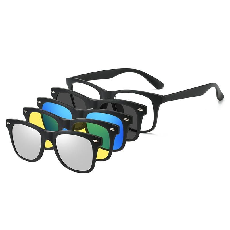 Nowy Design 4 w 1 Klips magnetyczny do okularów przeciwsłonecznych Anti UV Anti Glare Okulary dla Mężczyzn Kobiet Wysoka Jakość Gafas De Sol