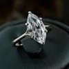 925 Silver Marquise Diamond Ring For Women 14mm Fashion Wedding Band Elegant Bridal Jewelry