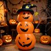 Halloween aufblasbarer Kürbis Wackelfigur PVC Smiley Gesicht Licht Außenhof Dekoration Festival Party Requisite Aufblasbares Spielzeug