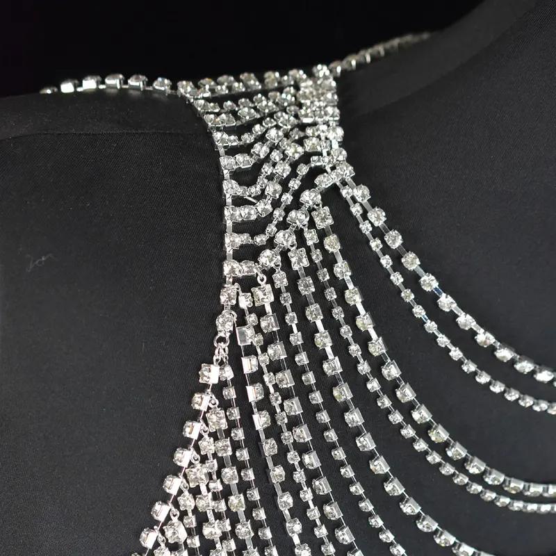 Fashion Luxurious Men Women's Body Chain Underwear With Rhinestone Banquet Stage Performance Party Clothing Jewelry Accessories