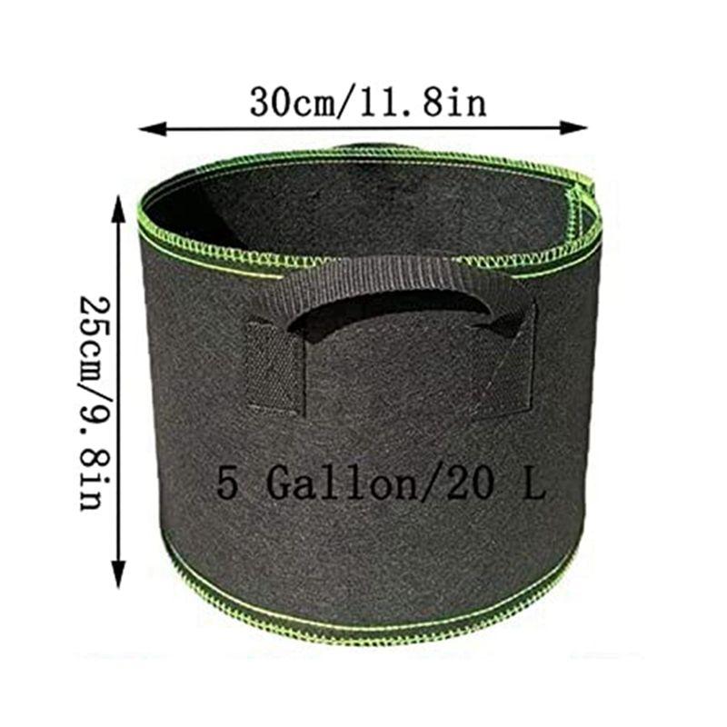 BHBL 6 Pack Breathable Nonwoven Plant Grow Bags with Handles for Vegetables Flowers Vanilla Strawberry