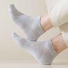 Men's Summer Stockings - Perforated Mesh Breathable Sweat-absorbing Thin Style Boat Socks, Solid Color, Boneless Short Socks