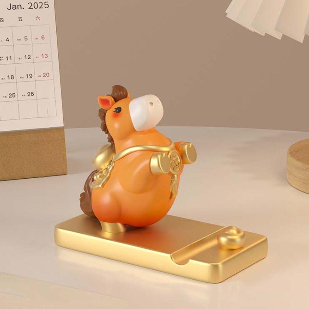 Pony Shape Zodiac Pony Phone Holder Resin Cell Phone Bracket Mobile Phone Stand Phone Accessories