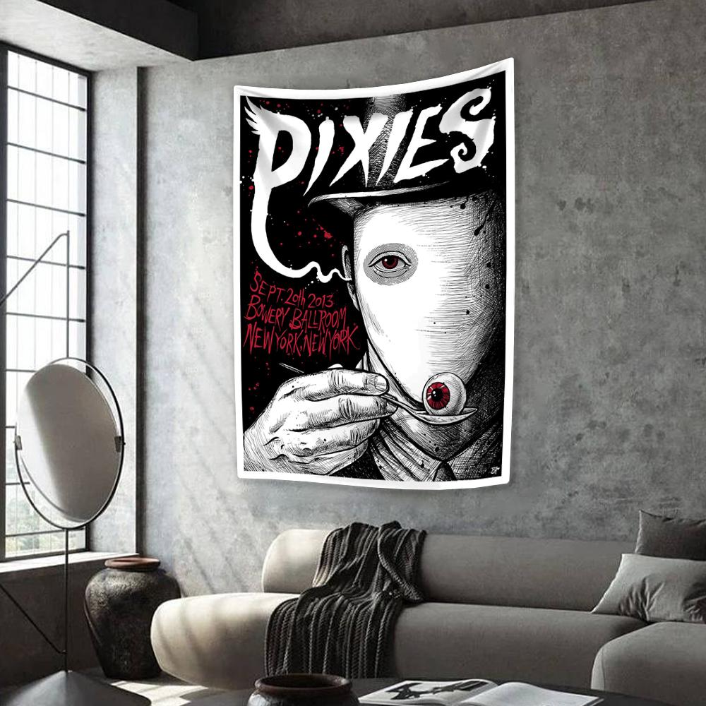 Alternative Rock Band Tapestry Pixies Home Decoration Large Fabric Wall Hanging Dormitory Party Background Concert Decor