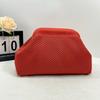 Knitted bag, striped clutch bag, women's flying woven clouds, versatile temperament, portable cosmetic bag, large capacity