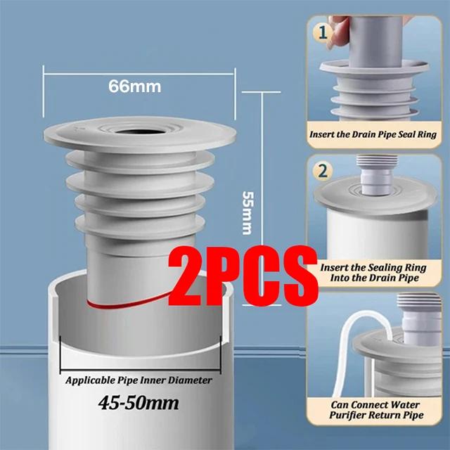 Silicone Bathroom Sewer Seal Ring Kitchen Sink Sewer Pipe Seal Plug Washing Machine Anti-odor Leakage Floor Drain Seal Connector