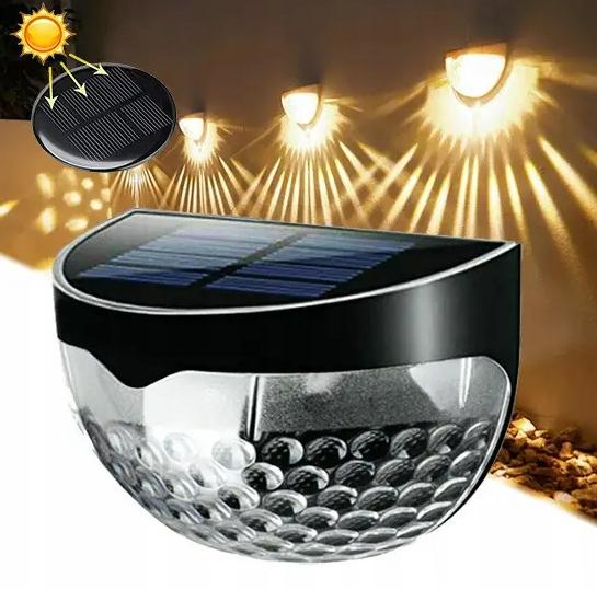Solar Wall Lamp For Garden, 6 Leds, Outdoor Lamps