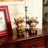2 Pcs Highland Cow Figurine with Flowers Small Resin Highland Cow Statue Spring Farmhouse Scottish Cattle Sculpture for Home Tiered Tray Table Decor